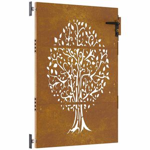 vidaXL Poort 85x125 cm boomontwerp cortenstaal