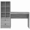 vidaXL Bureau met lade 2 pcs Grijs Sonoma
