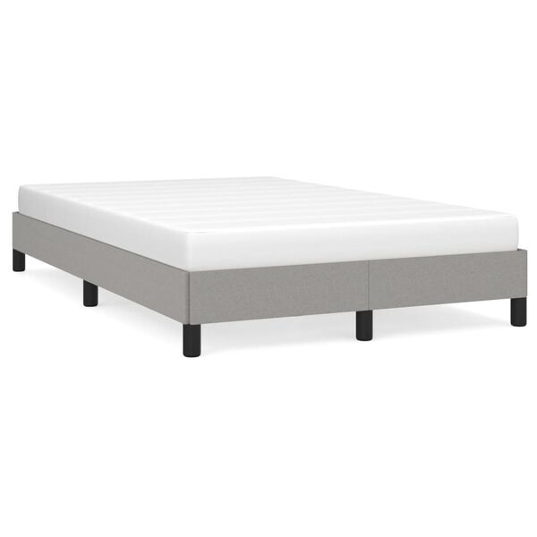 vidaXL Bedframe zonder matras 120x190 cm stof lichtgrijs