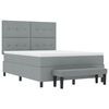 vidaXL Boxspringbed met matras Lichtgrijs 140 x 190 cm Stof