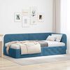 vidaXL Hoekbedframe met hoofdeinde Blauw 100 x 200 cm Fluweel