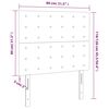 vidaXL Hoofdbord LED 80x5x118/128 cm fluweel zwart