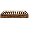 vidaXL Bedframe met lades bewerkt hout gerookt eikenkleurig 180x200 cm