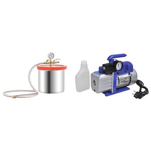 vidaXL Vacu&uuml;mkamer met 1-traps pomp 7,4 L