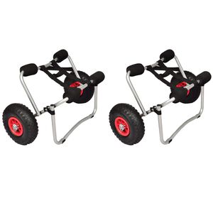 vidaXL Kayaktrolleys 2 st aluminium