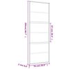 vidaXL Schuifdeur 76x205 cm mat ESG-glas en aluminium goudkleurig
