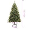 vidaXL Kunstmatige Scharnier Kerstboom met Cones Groen 240 cm