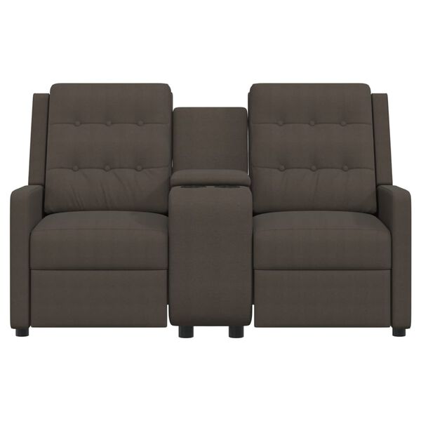 vidaXL Massagestoel 2-zits verstelbaar met bekerhouder bruin