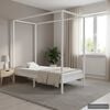 vidaXL Hemelbedframe massief grenenhout wit 100x200 cm
