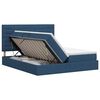 vidaXL Opslag bed met hoofdeinde met opslag Blauw 180 x 200 cm Stof