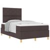 vidaXL Boxspringbed met matras Donkerbruin 120 x 190 cm Stof