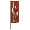 vidaXL Tuin Privacy Screen Bloemen Roestig 50 x 140 cm Cortenstaal