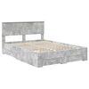 vidaXL Bedframe met hoofdeinde Beton Grijs 140 x 200 cm Bewerkt hout