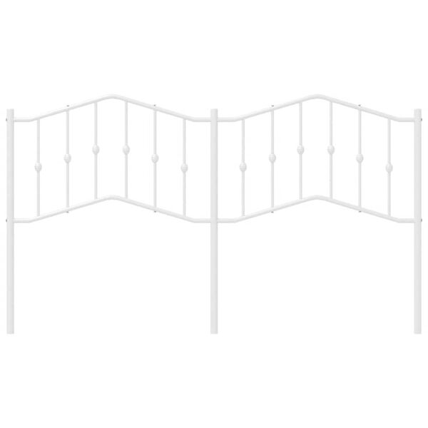 vidaXL Hoofdbord 180 cm metaal wit