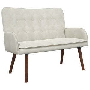 vidaXL 2-Zits Sofa Cr&egrave;mekleurig 115 x 61 x 87 cm fluweel