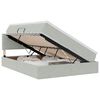 vidaXL LED Opslagbed met Matras Lichtgrijs 140 x 200 cm Fluweel