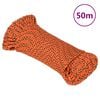 vidaXL Boottouw 4 mm 50 m polypropyleen oranje