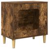 vidaXL Kattenhuis Gerookt eiken 51 x 30 x 52 cm Bewerkt hout