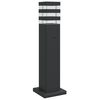 vidaXL Vloerlamp voor buiten met stopcontact 50 cm aluminium zwart