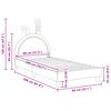 vidaXL Bedframe voor kinderen met hoofdbord Lichtgrijs 80 x 200 cm PU