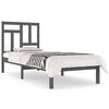 vidaXL Bedframe massief grenenhout grijs 90x200 cm