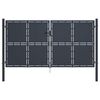 vidaXL Tuinpoort staal 300x125 cm antraciet