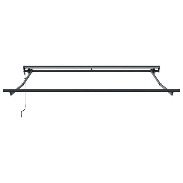 vidaXL Inklapbaar Zonnescherm Rood en Wit 350 x 250 cm