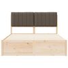 vidaXL Bedframe met Gevoerd Hoofdgedeelte Taupe 140 x 190 cm
