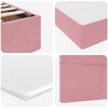 vidaXL Opslag bed met matras met matras Roze 120 x 200 cm Fluweel
