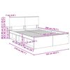 vidaXL Bedframe met hoofdeinde Zwart 160 x 200 cm Bewerkt hout