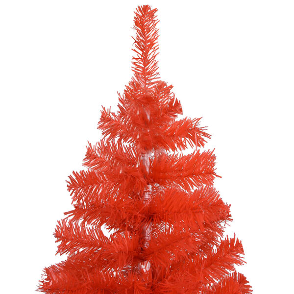 vidaXL Kunstkerstboom met verlichting en kerstballen 210 cm PVC rood