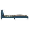 vidaXL Bedframe met hoofdeinde "Dover" fluweel blauw 90x200 cm