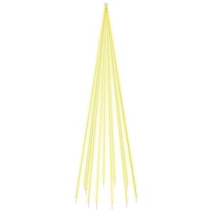 vidaXL Vlaggenmast kerstboom 732 LED's warmwit 500 cm