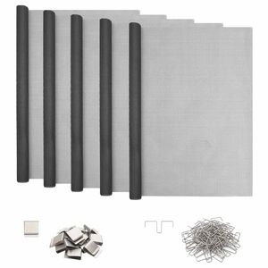 vidaXL Lichtschachtdeksel met clips 5 st 70 x 190 cm Glasvezel Grijs