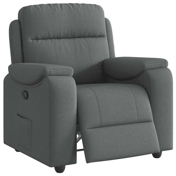 vidaXL Relaxfauteuil donkergrijze stof