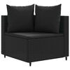 vidaXL 9-delige Loungeset met kussens poly rattan zwart