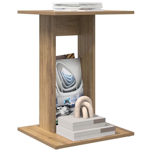 vidaXL Bijzettafel Artisan Eiken 45 x 40 x 62,5 cm Bewerkt hout