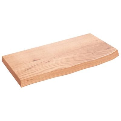 vidaXL Wandschap 60x30x(2-4) cm behandeld massief eikenhout lichtbruin