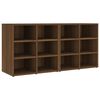 vidaXL Schoenenkasten 2 st 52,5x30x50 cm bruin eikenkleur