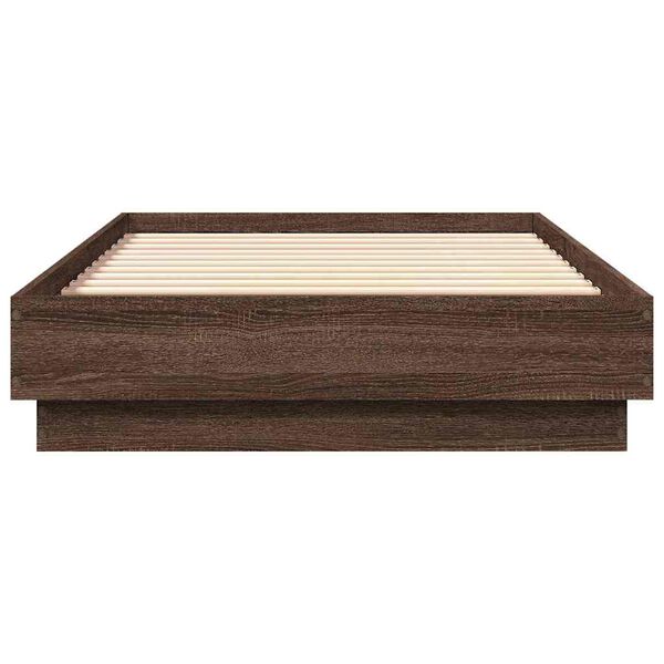 vidaXL Bedframe zonder matras bewerkt hout bruin eikenkleur 90x190 cm