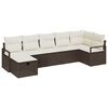 vidaXL Bankstel 4 st poly rattan