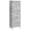 vidaXL Kastenset 2 st 66 x 34,5 x 90 cm Bewerkt hout Betongrijs