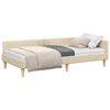 vidaXL Hoekbedframe Cr&egrave;me 90 x 190 cm Stof