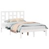 vidaXL Bedframe massief hout wit 120x190 cm
