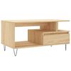 vidaXL Salontafel 90x49x45 cm bewerkt hout sonoma eikenkleurig