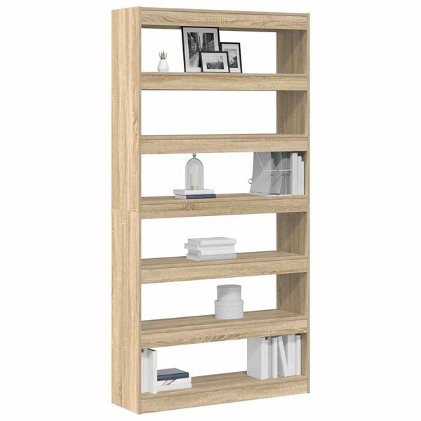 vidaXL Boekenkast Sonoma Eiken 100 x 30 x 198 cm Bewerkt hout