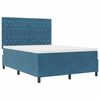 vidaXL Boxspringbed met matras Donkerblauw 140 x 190 cm Fluweel