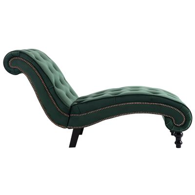 vidaXL Chaise longue fluweel groen