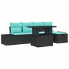 vidaXL Tuin Sofa Set 6 st poly rattan