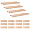 vidaXL Trapmatten 16 st Naturel 90 x 25 x 2 cm Massief beukenhout